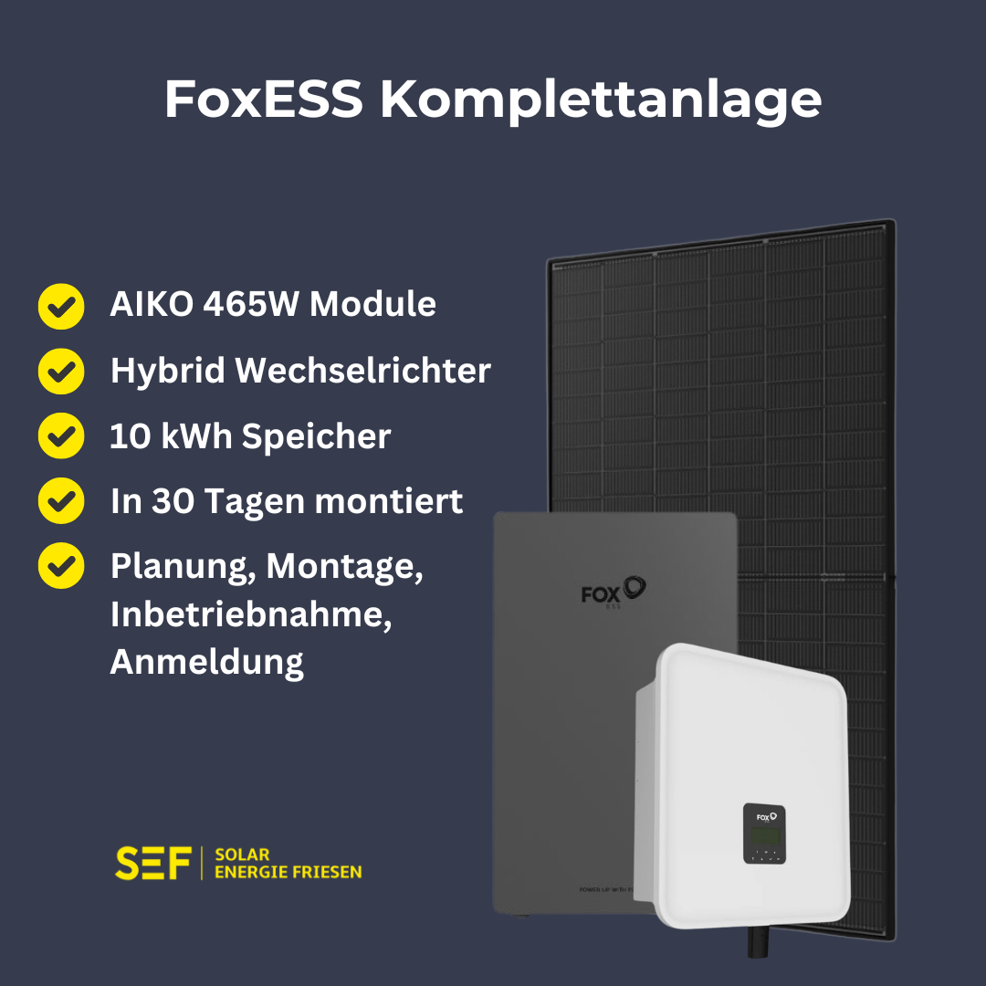 Photovoltaik Komplettset mit Speicher, Montage & Anmeldung